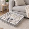 Large Capacity Under Bed Shoe Storage Box 12 Grids Shoes Organizer Shoe Storage Bin  Bedroom