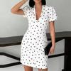 2026 Summer New Women's Clothing, Foreign Trade European and American Dresses, Elegant Casual Loose Waist Polka Dot Short Skirts