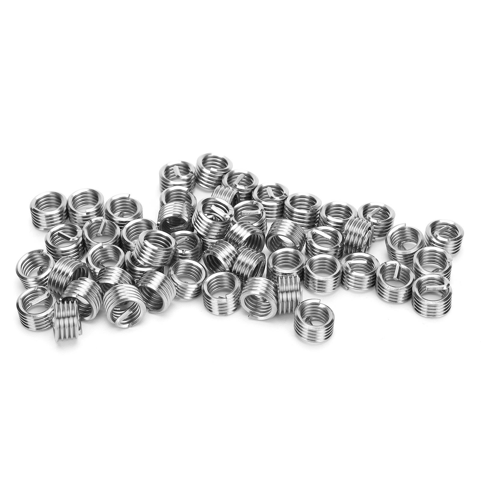 

50 шт. резьбовых вставок с наружной и внутренней резьбой, инструмент для ремонта гаек-редукторов из нержавеющей стали M516181D