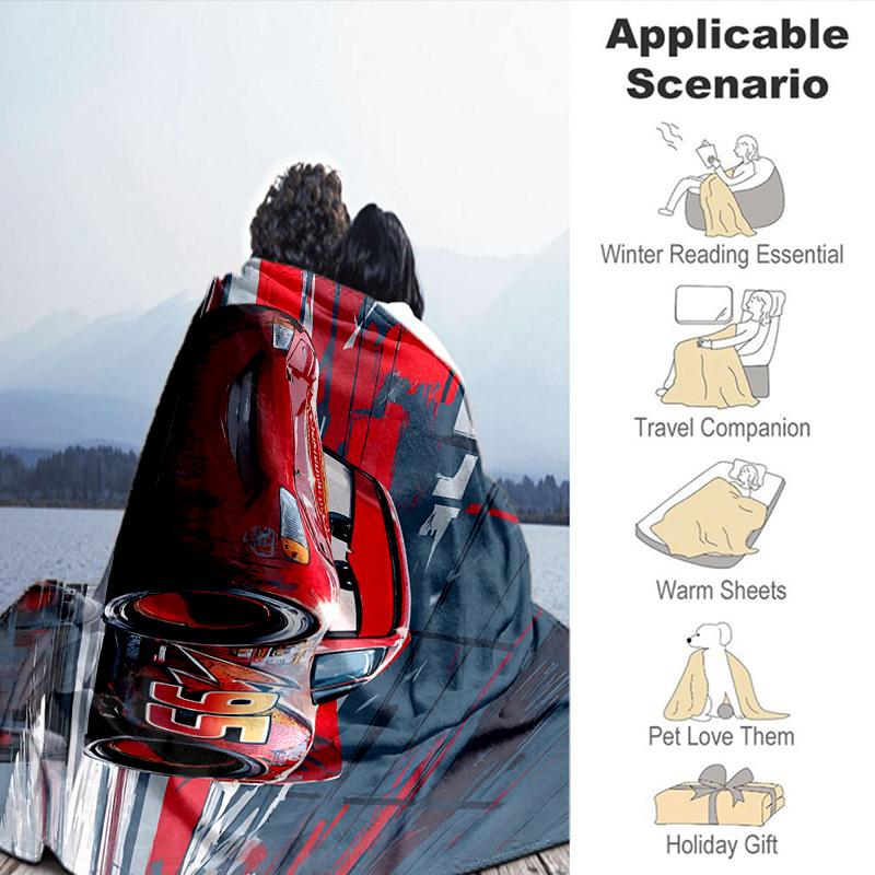 Racing car Blanket Flannel Throw for Sofa, Travel, Camping, Livingroom, Office, Chair and Bed Soft and Warm Holiday Birthday gifts