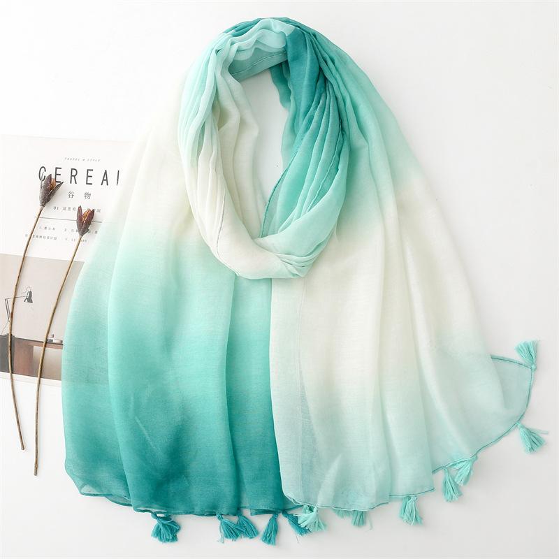Spain Fashion Abstract Tie-Dyed Tassel Viscose Scarf Autumn Shawls And Wraps Beach Pashmina Stole Bufandas Muslim Sjaal 180*90Cm