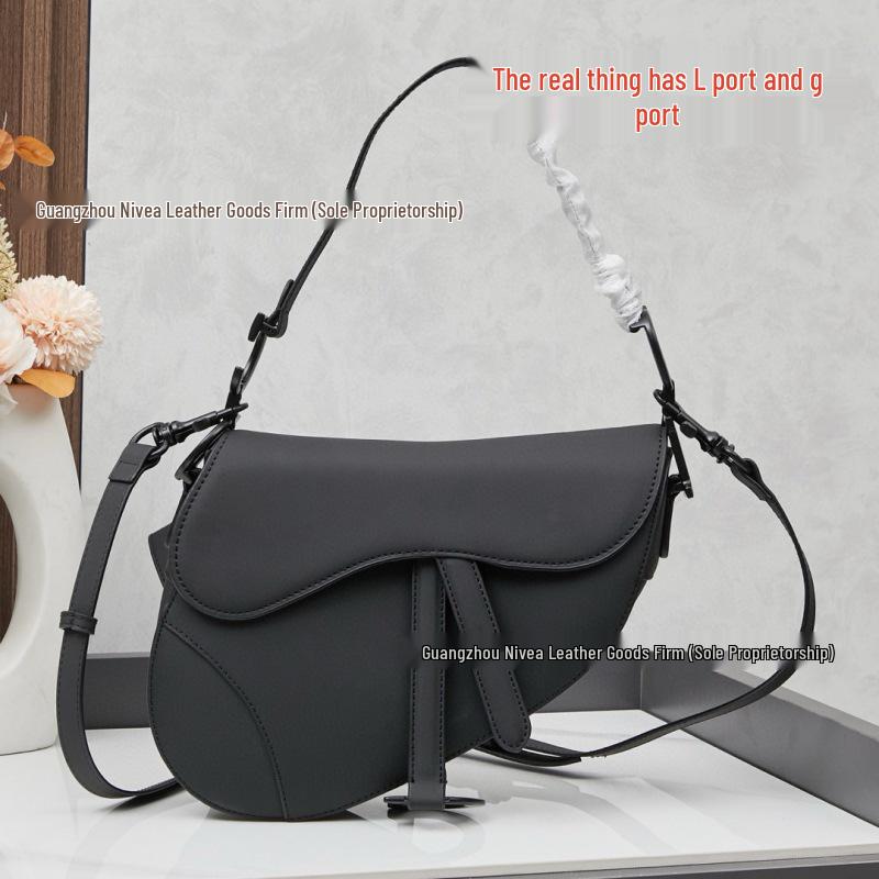 Women's Crossbody Saddle Bag with Vintage Floral Embroidery