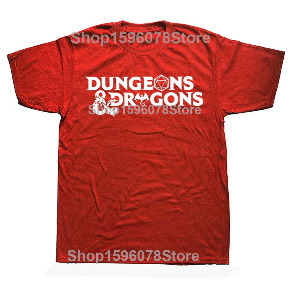 Summer Dungeon And Dragon Game Fans Men Women's T Shirt Outfits Vintage Tee Shirt T-Shirts 100% Cotton Printed Clothing