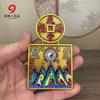 Metal Feng Shui Statue Pendant Tian Guan Blesses Shanhai Town Original Color Color Painting Dimensions: Width 6cm, Height 10.5cm