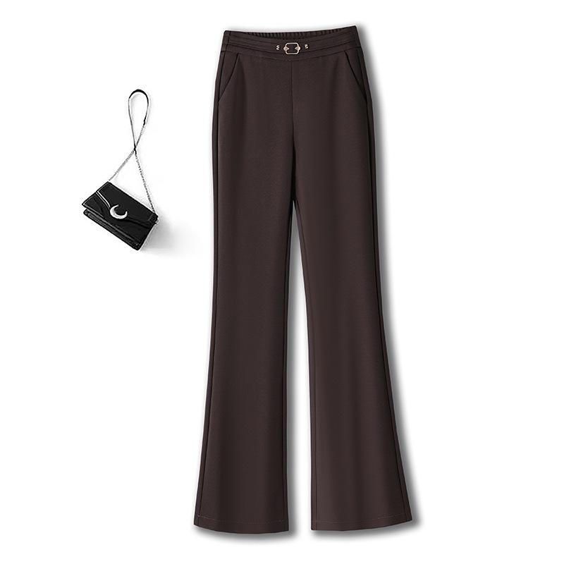 

Women s High Waist Micro Flare Pants - Spring/Autumn 2026 Fashion, Slimming, Casual, Elastic Drape. 30/2XL [125-135 lbs]