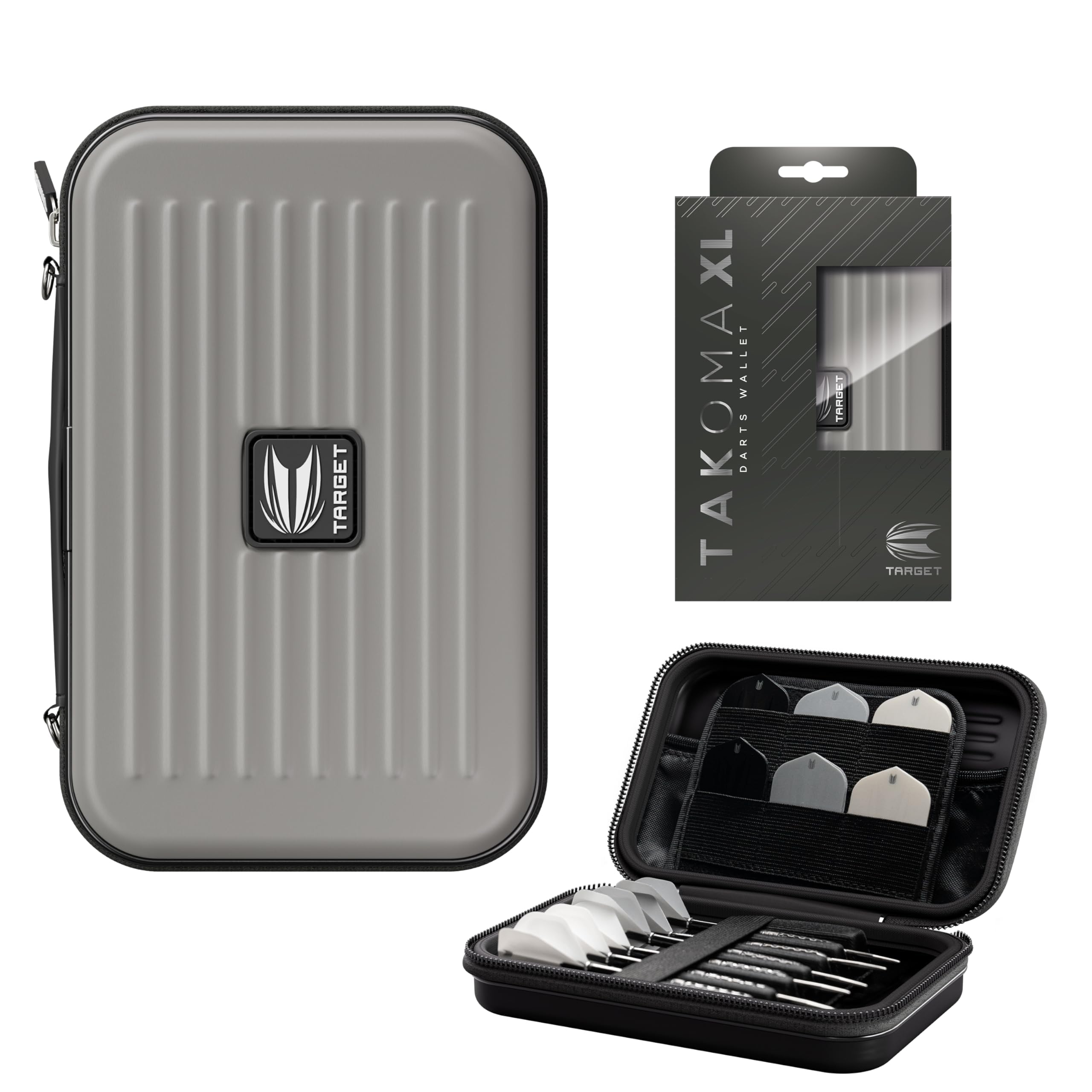 

TARGET Darts TAKOMA WALLET XL (Dart Case) - Holds 6 darts and dart accessories (Gray)