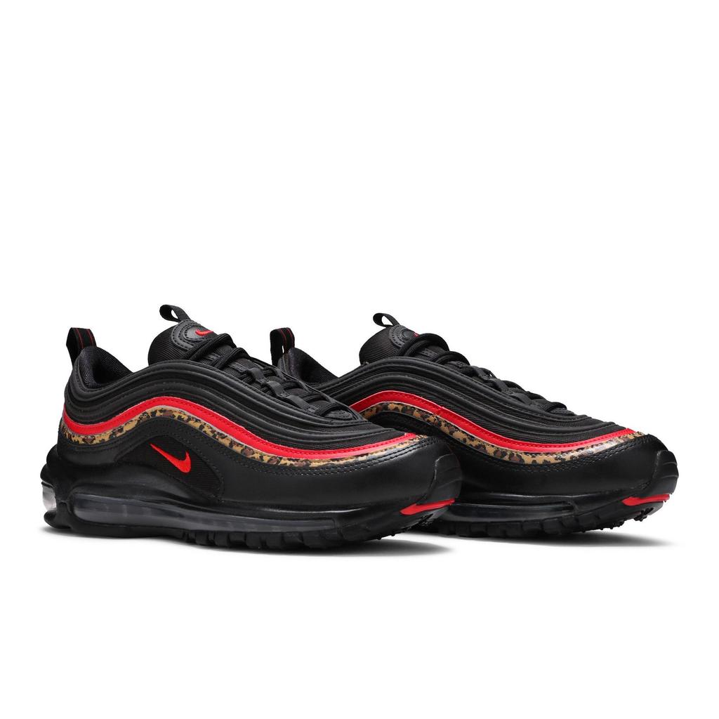 Nike Womens Air Max 97 'Leopard Pack' (women's Sizes) Black / University Red-Print Running Shoes BV6113 001