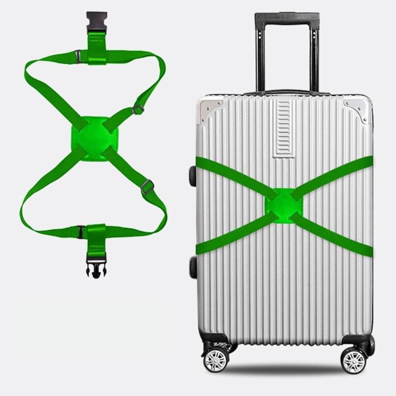Multi Color Polyester Suitcase Fasteners Adjustable Buckles Tie Down Strap For Luggage Organization During Travel