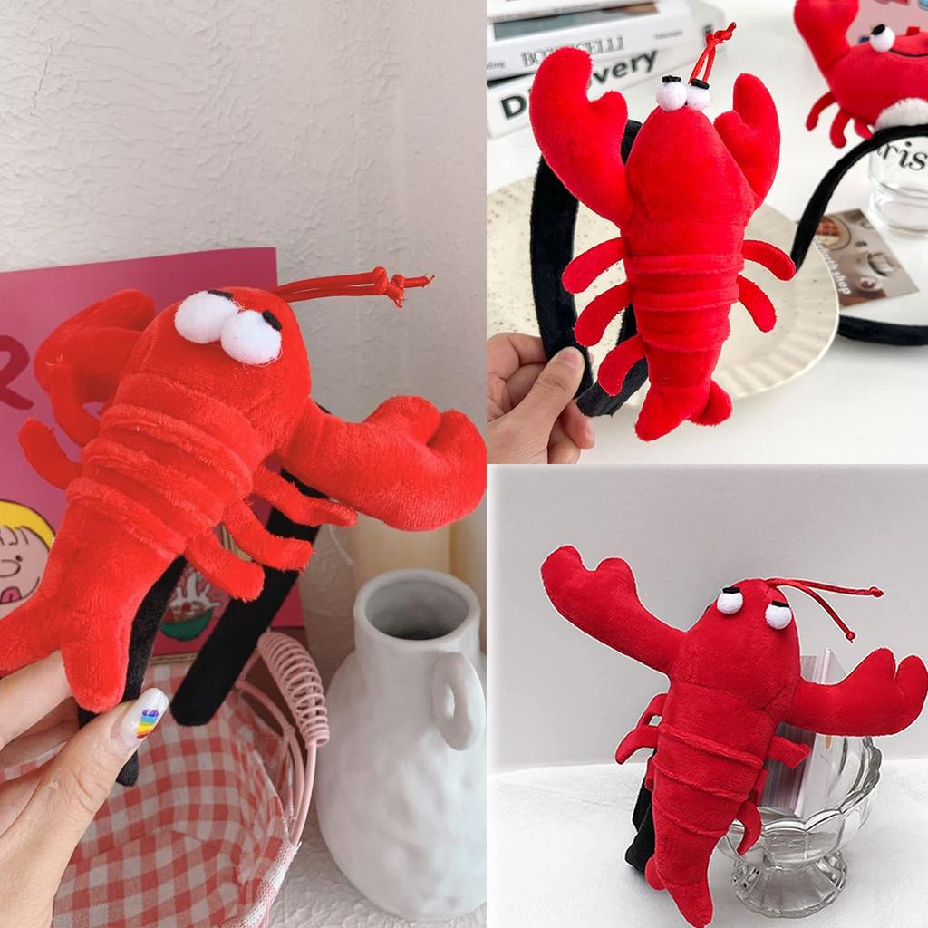 KUCOCOSNEH Lobster Headband, Hair Accessory, Shrimp Tiara, Hair Hoop, Perfect for Parties, Events, Cosplay, Celebrations, and Kids