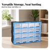 Clear Small Parts Organizer Cabinet Compact Synthetic Drawer