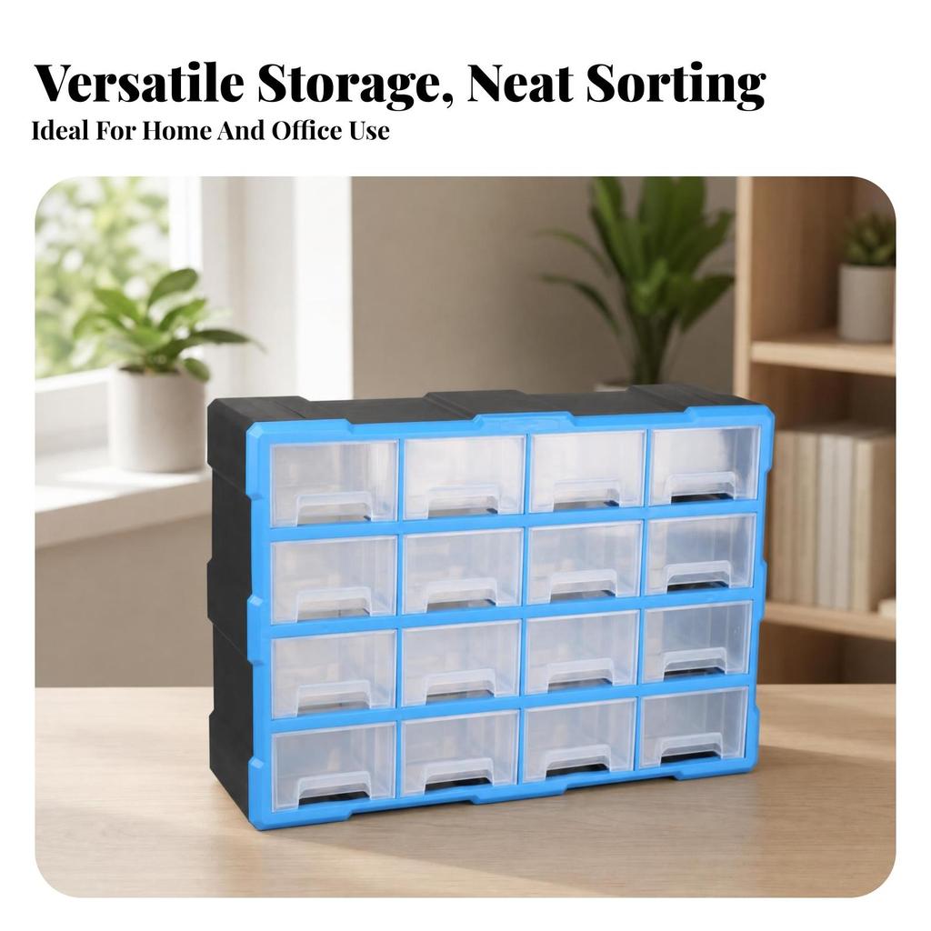 Clear Small Parts Organizer Cabinet Compact Synthetic Drawer