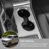 Jimen Compatible with Jeep Grand Cherokee 2011-, Front Cup Holder Cover Trim (Chrome)