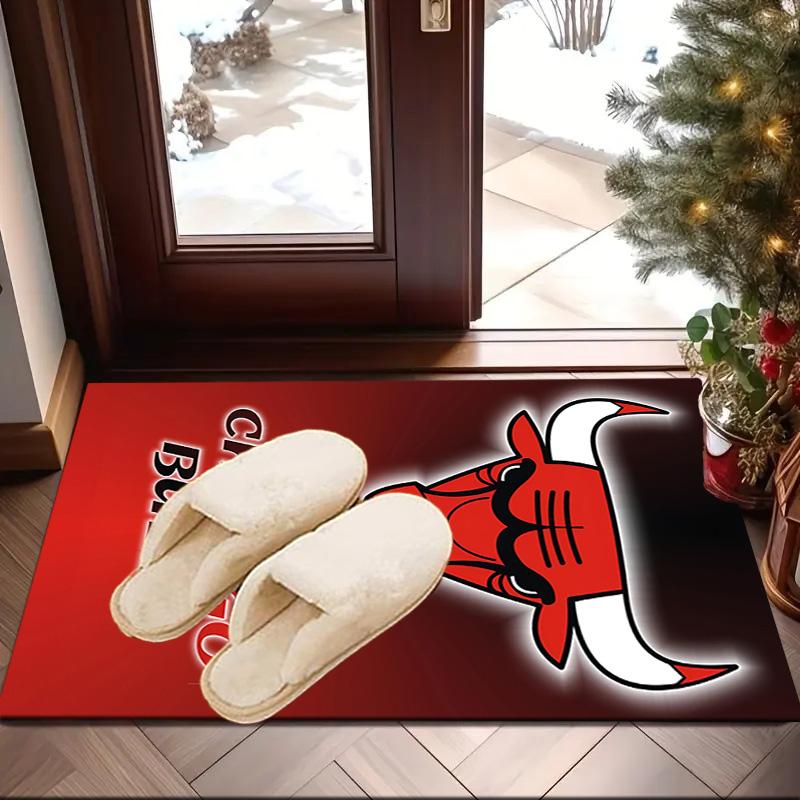 Red Bulls Basketball Area Rug Suitable for Indoor And Outdoor,Carpets for Kitchens, Homes, Offices, Living Rooms,Home Decor,Christmas Gift