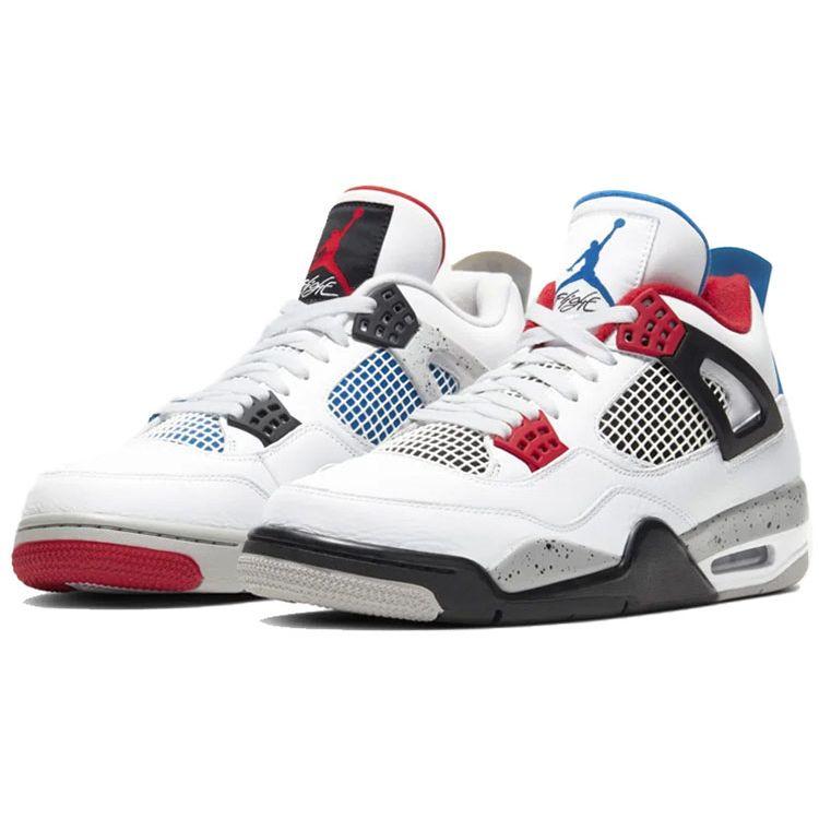 Air Jordan 4 Retro SE What The 4 Herren Sneaker Weiß Military-Blau Feuerrot CI1184-146