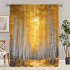 Birch Forest Landscape Printed Curtains Pole Bag Christmas Decorations Home Room Curtain Made Of Polyester