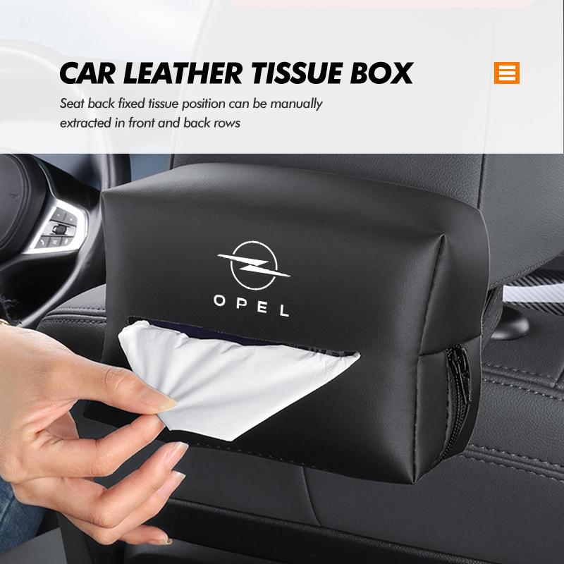Tissue Storage Box Car Back Seat Holder Headrest Paper Cover For Opel Corsa Mokka Astra Cascada Adam Insignia Meriva Vectra