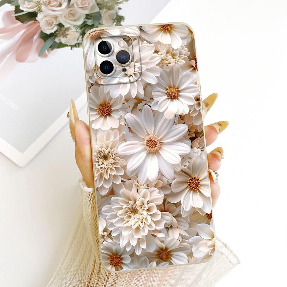 For iPhone 11 Pro Max Cute Cat Flower Cartoon Phone Case For iPhone11 11Pro 11ProMax Shockproof Soft Silicone Covers Bumpers