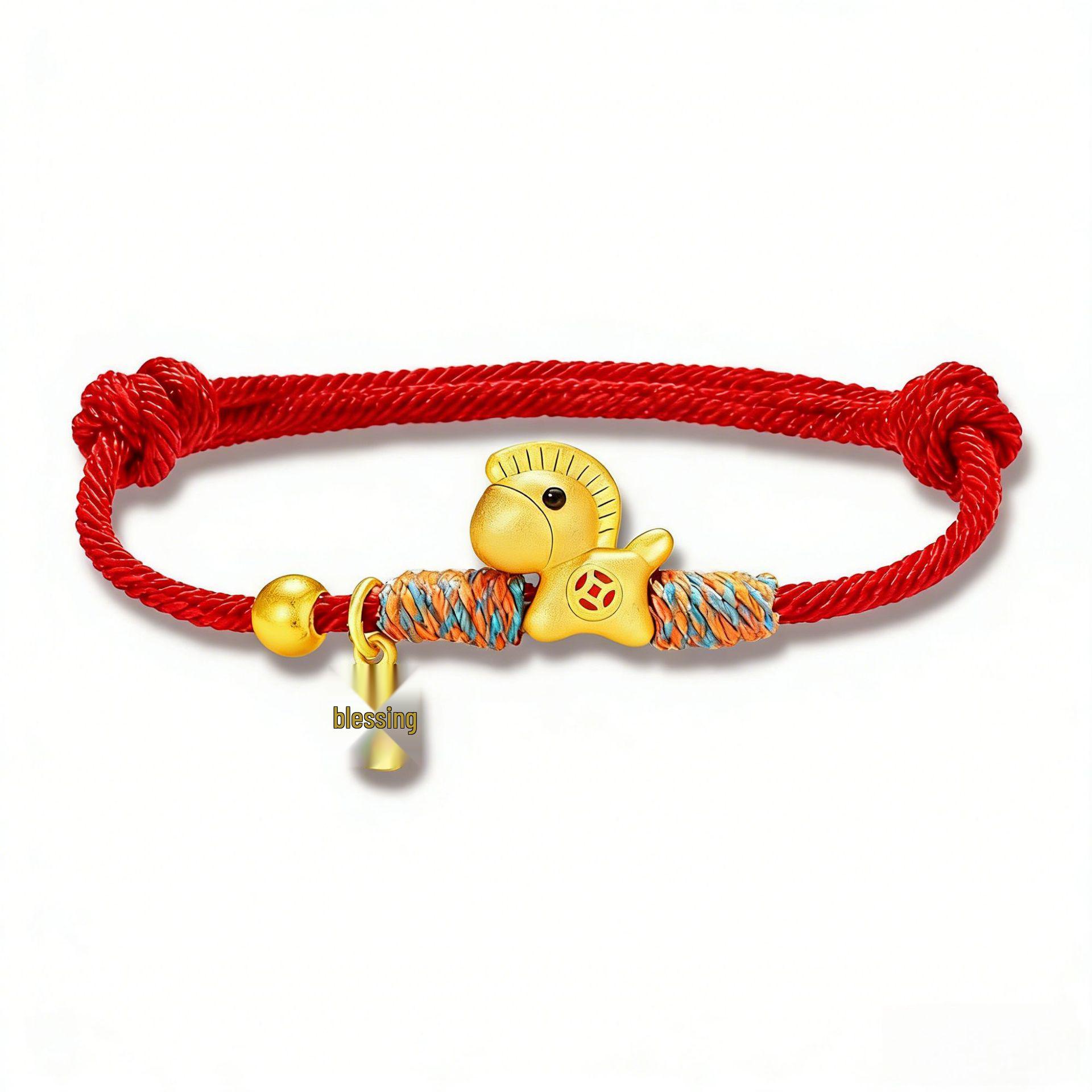 Браслет из красной нити, символизирующий 2026 год Лошади.: Ограниченная серия для богатства и благословений