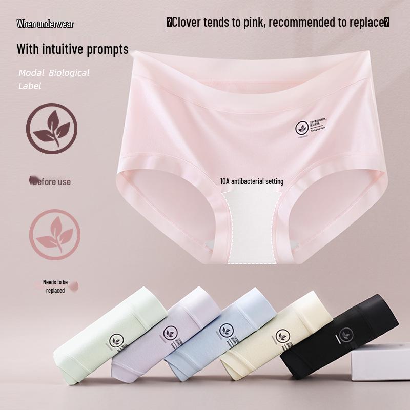 Modal Women's Seamless Breathable Antibacterial Cotton Underwear - No Ride Up Mid-Waist Sports Style