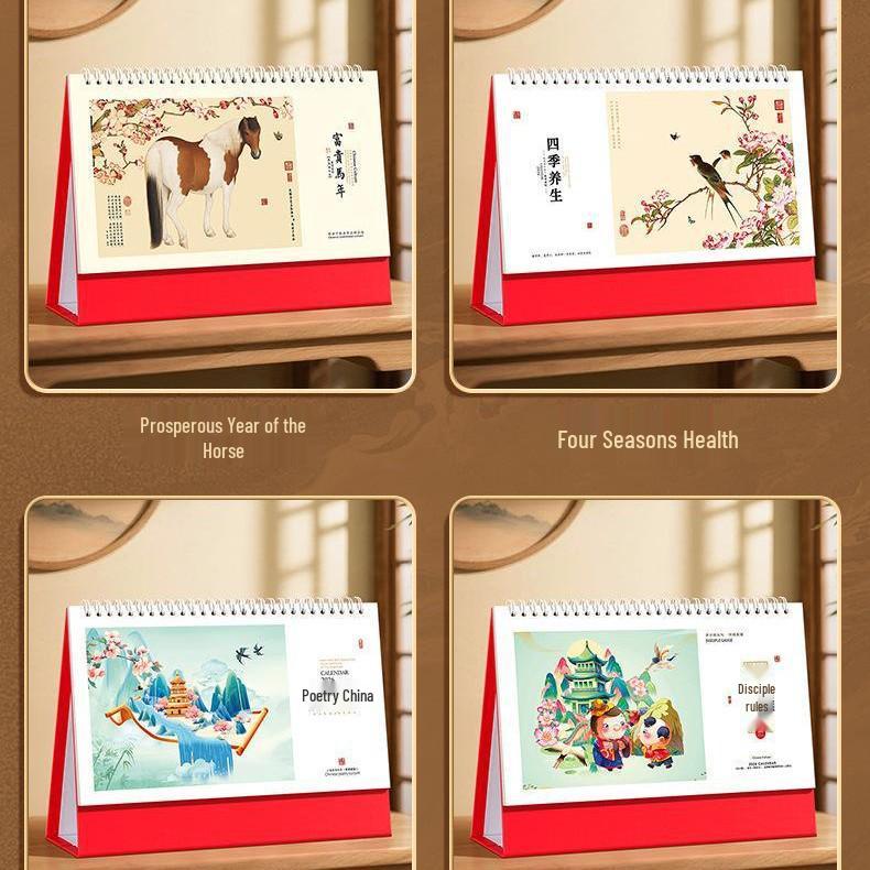 

Календарь 2026 года, год Лошади: Новая модель блокнота с отрывными страницами и функцией отметки времени прихода/ухода с работы, со скидкой для новых клиентов