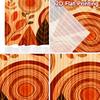2D Flat Printing 2pcs Curtain Party Curtain Autumn Leaves and Circles Digital Printed Polyester Drapes All Season Party &