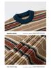Mountain Style Retro Colorblock Stripe Sweater - Trendy American Knitwear for Couples (Autumn/Winter)