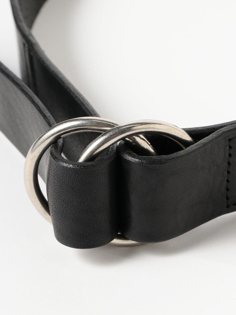 [BEAMS] Leather Belt, Double Ring, Men's, BLACK, Size M, 11520236905