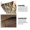 One Piece No Clips Hairpieces Ombre Color Elasticity Invisible Wire Fish Line Wavy Synthetic Hair Extension