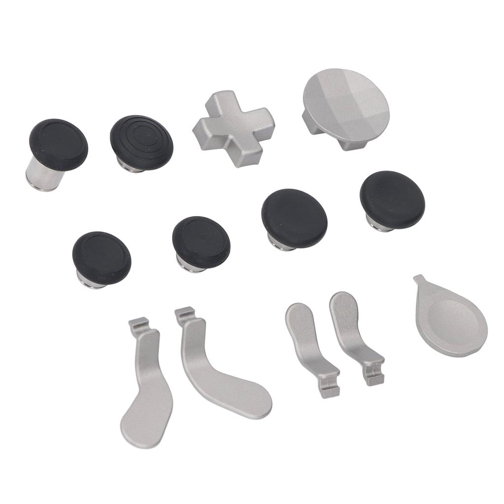 Game Controller Component Pack Silver with Storage Case Charging Dock 6 Thumbsticks 4 Paddles 2 D