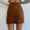 Women's Sexy Little Miss Puffer Skirt Autumn Winter New Fashion One-Buckle Bodycon Mini Skirt