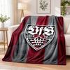 VfB Stuttgart Printed Flannel Blanket Warm Comfort Bed Throw For Indoor Home Decoration