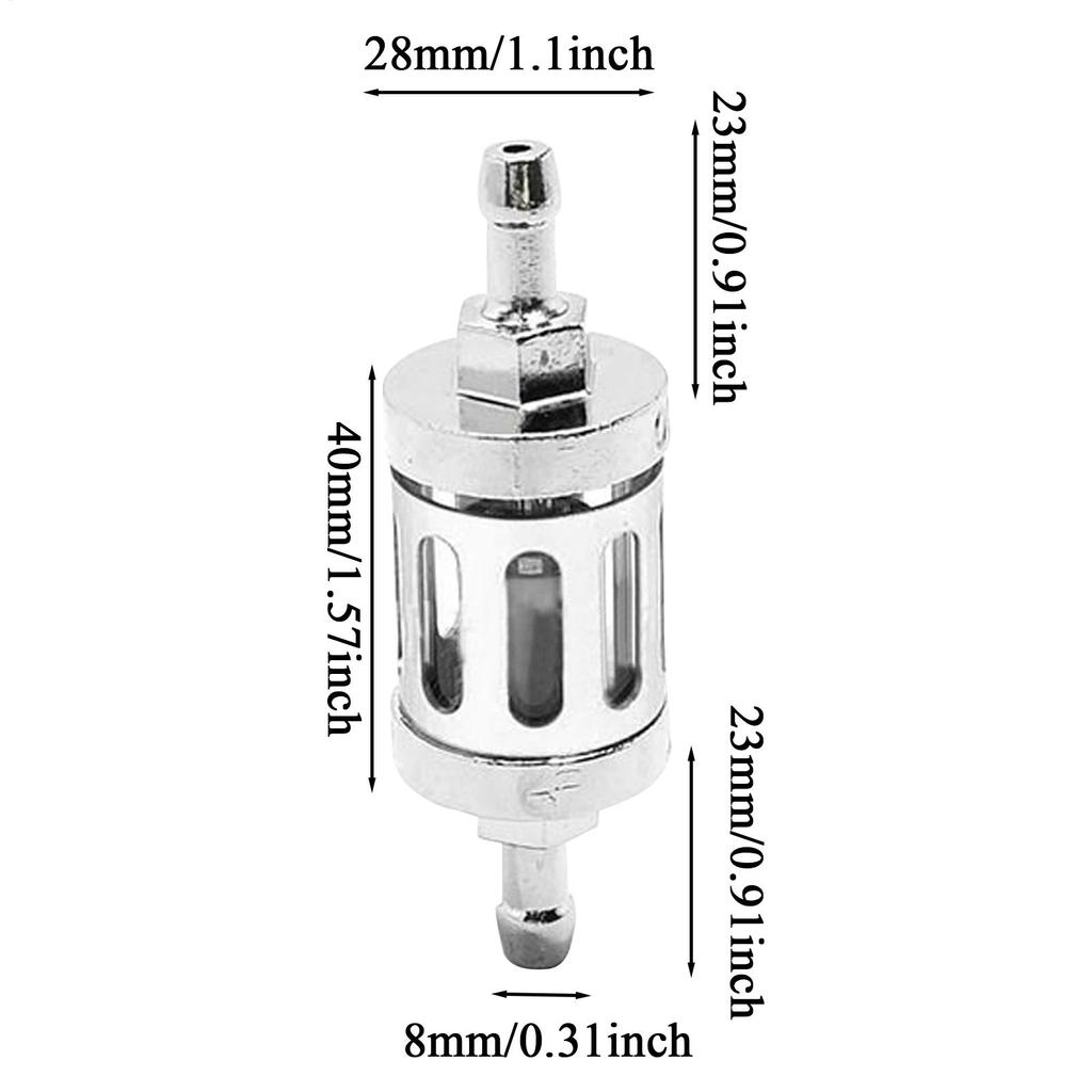 Oil Filter For Motorcycle 8mm Inline Oil Filter Metal Motorcycle Parts For Scooter ATV Dirt Bike Snowmobile Modification