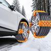 Snow Chains for Car Tires 5-Second Install Traction Straps Reusable Fit 165-265mm Wheel Anti-Slip Car Tire Chains for Safe Trip