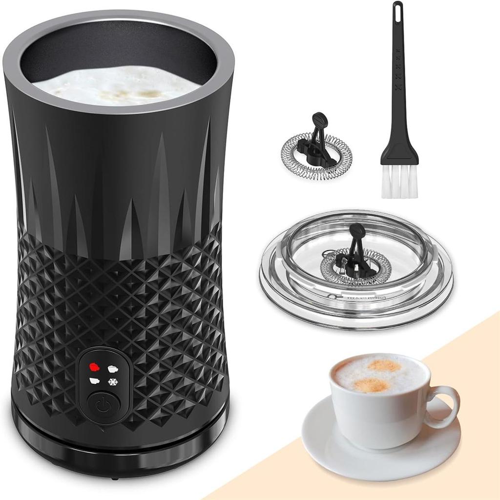 PUTECCH Milk Frother, 4-in-1 Milk Frother and Steamer, Electric Milk Frothers for Coffee