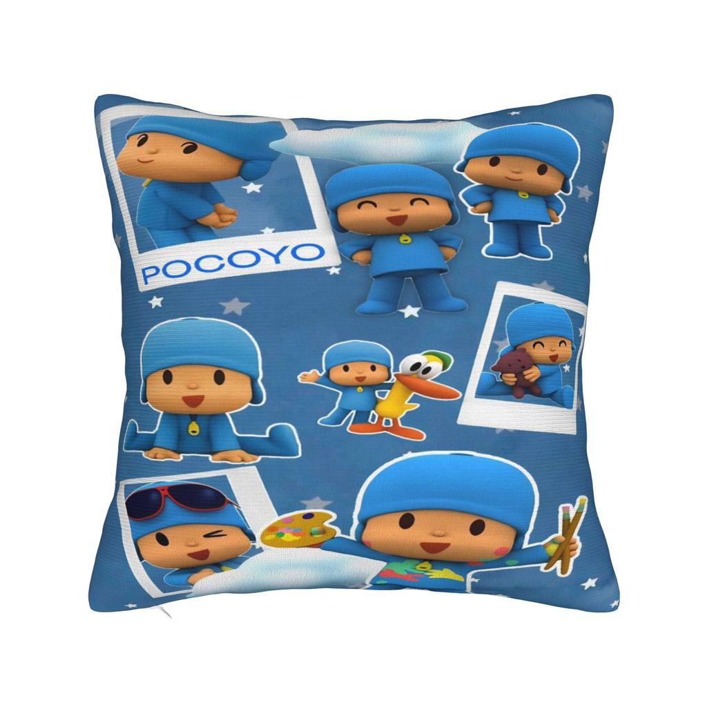Modny Samochód Pocoyo kreskówka komedia dekoracja poszewka na poduszkę Merch Pokrowiec na poduszkę z zamkiem błyskawicznym wiele rozmiarów