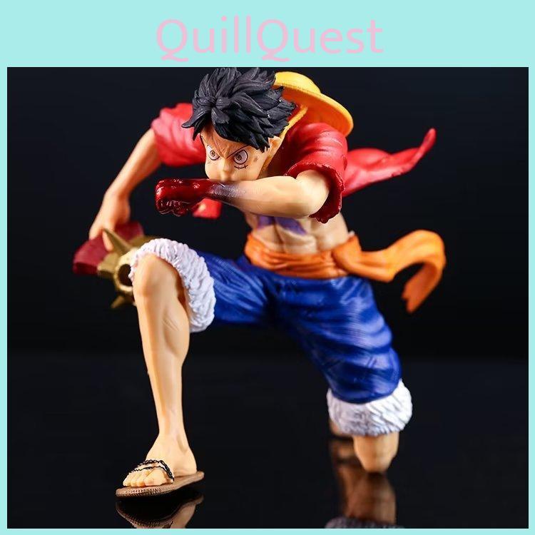Unique Pvc Anime Figure Of Luffy In Knee Pose Featuring Three Distinct Variants Color