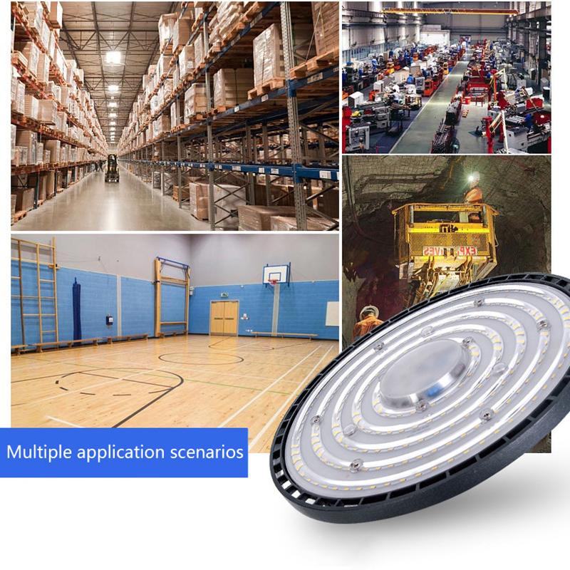 100/150/200W 3500/6500K Ufo Led High Bay Lights Waterproof Commercial Industrial Market Warehouse Garage Workshop Lamps