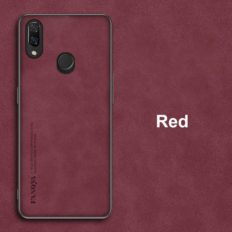 For Redmi Note 7 Case Luxury PU Leather Phone Case For Xiaomi Redmi Note 7 Pro Note7 Back Cover Matte Silicone Full Protection