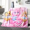 1pc Care Bears Unlock Magic Flannel Blanket for Super Soft Cute Comfort Blanket for Travel Bedding Couch Sofa Blanket Y73033