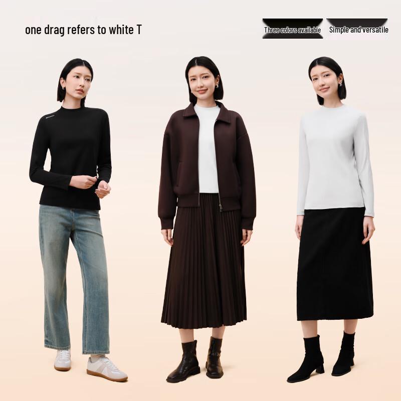 Women's Anti-static Pure Cotton Brushed Long-Sleeve T-Shirt