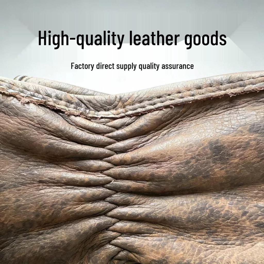 First Layer Cowhide Retro Riding Gloves - Irregular Color, Outdoor Protection & Driving Handling Gloves