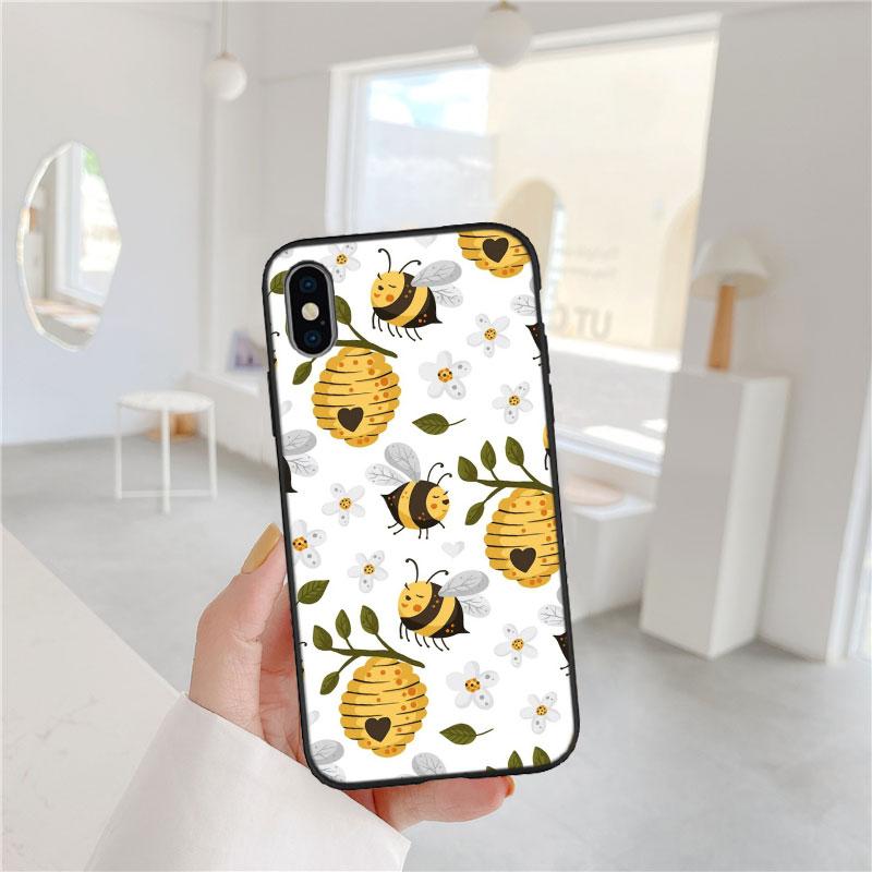 PP6 Art Bees Cartoon Soft Shell Phone Case for Samsung Galaxy Note 10 20 S23 S24 S25 Ultra FE Plus Edge Lite A02S A35 A07 A17