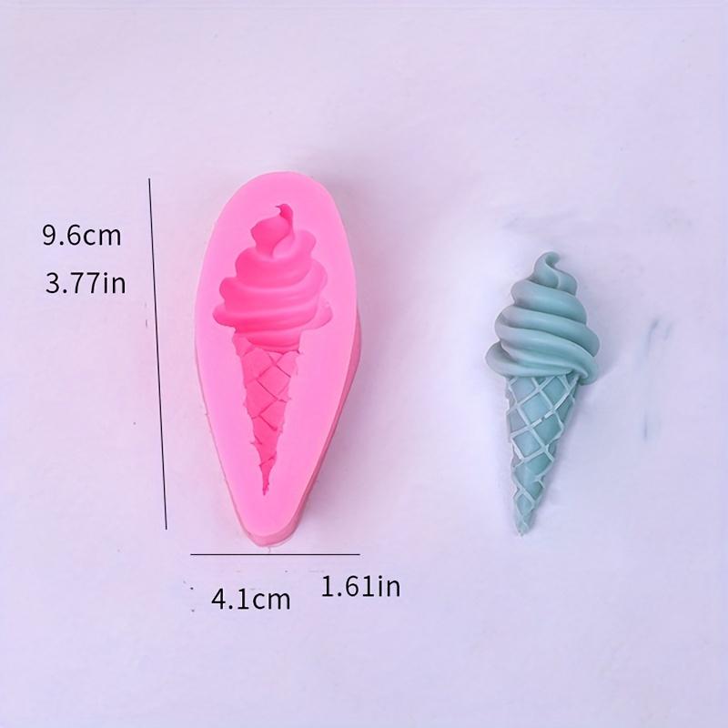 1-Pack Silicone Ice Cream Cone Mold for Baking and Fondant, Uncharged Manual DIY Cake Decorating Tool for Birthday