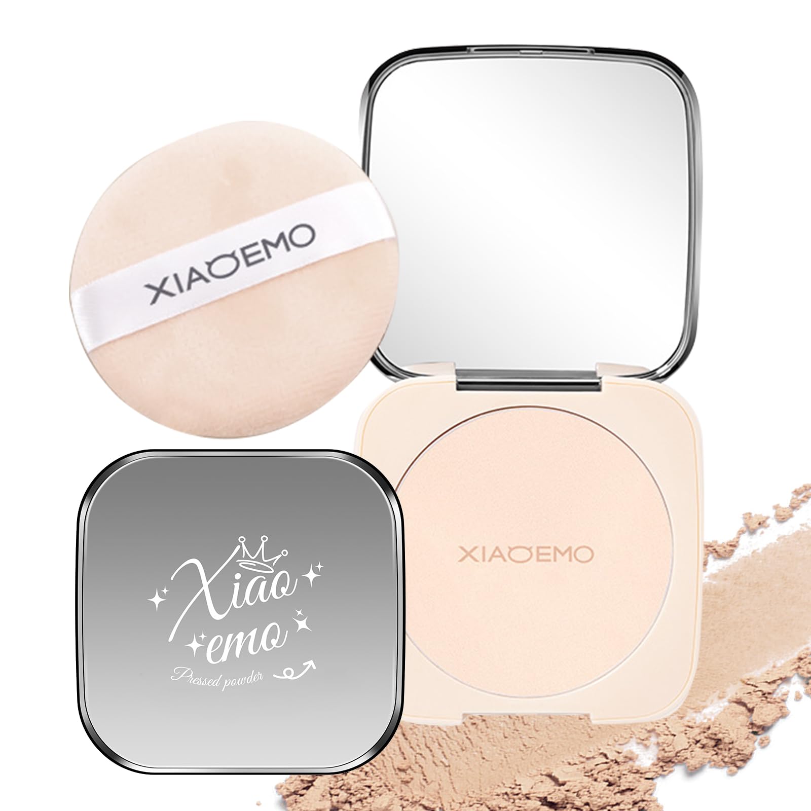 

aopoka Пудра для лица Хайлайтер Рассыпчатая Поры Предотвращает Макияж от Основы и с Зеркалом Тональная основа, & Покрытие, Пудра, Покрытие, Размазывание, Закрепление,