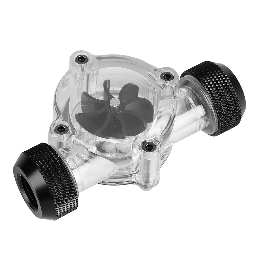 G1Celsius4  Thread Port Female to Female   Meter Indicator for PC Water Cooling 8 Impellers(Black)