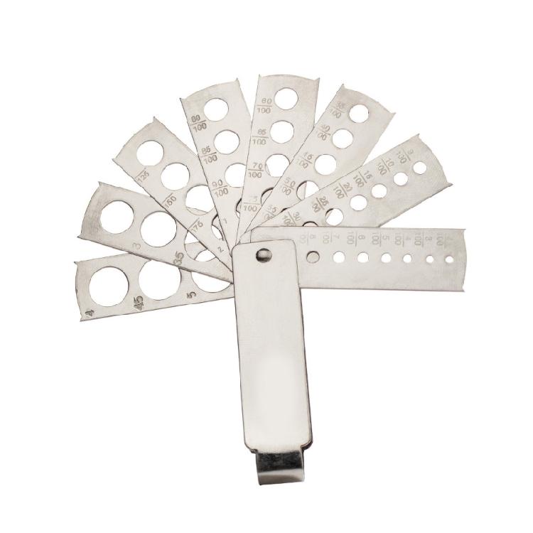 Portable Sturdy Stainless Steel Fan Gauge for Quick and Accurate Diamonds and Gemstones Measurements Casual Use