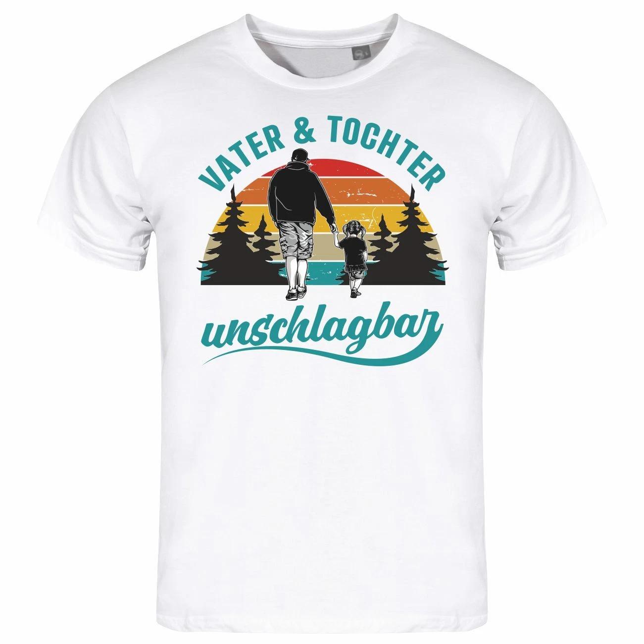 Mens Father And Daughter Unbeatable T Shirt S To XXL Family Kids Vintage 4XL