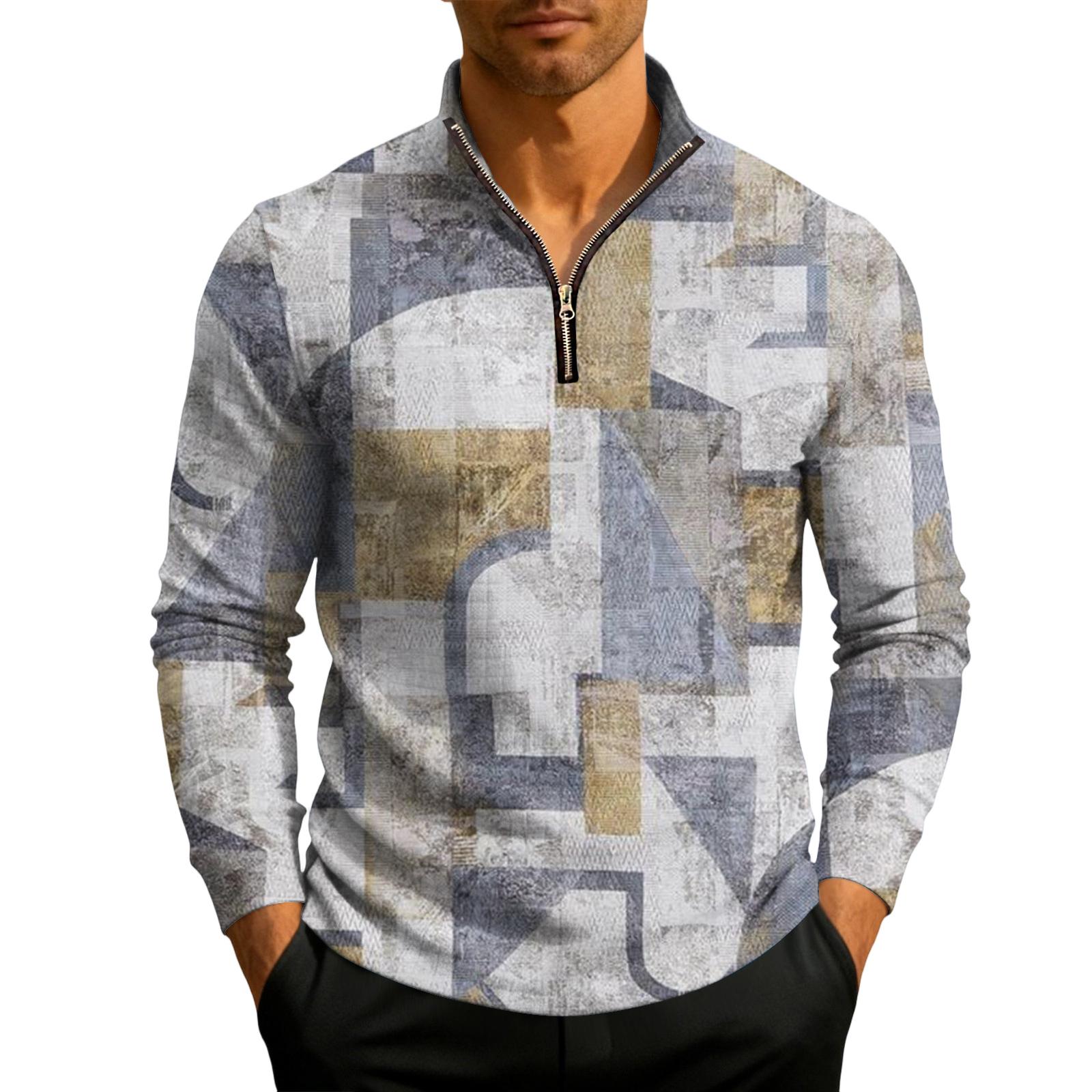 

Men s Knit Quarter,Zip Stand Collar Pullover S