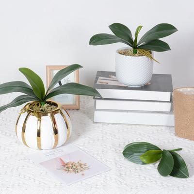 Imitation Leaves Fresh-keeping Decorative Non-Wilting Attractive Fake Phalaenopsis Artificial Plant Desktop Decor