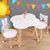 Korean Solid Wood Adjustable Peanut-Shaped Children's Table